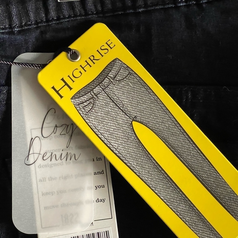 1822 Denim High Rise Ankle Skinny Jeans | Size 6 | Dark Rinse Stretch Pull-On - Picture 4 of 7